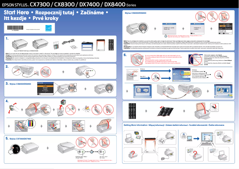 Page 1 de la notice Guide d'installation Epson Stylus DX8400