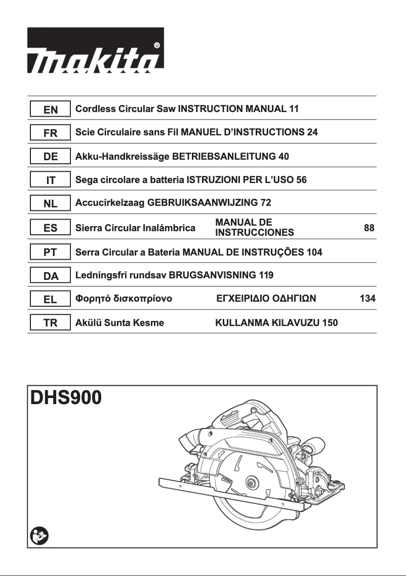 Page 1 de la notice Manuel utilisateur Makita DHS900PT2
