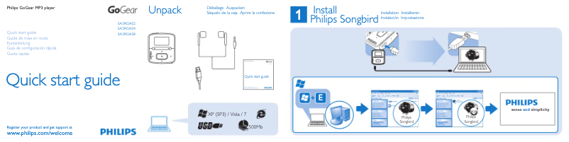 Page 1 of the manual User Manual Philips GoGear SA3RGA