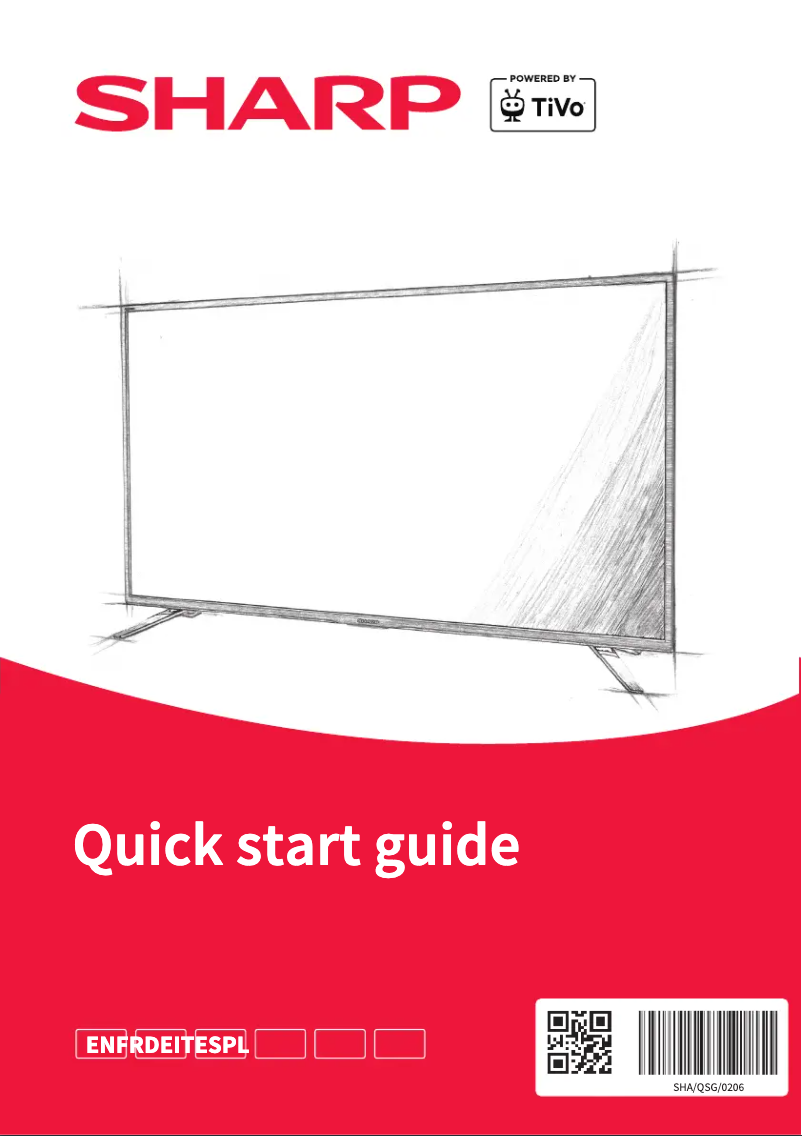 Página 1 del manual Guía de inicio rápido Sharp 50GK4245E