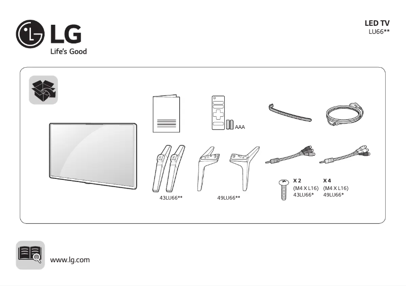 Page 1 de la notice Manuel utilisateur LG 49LU660H