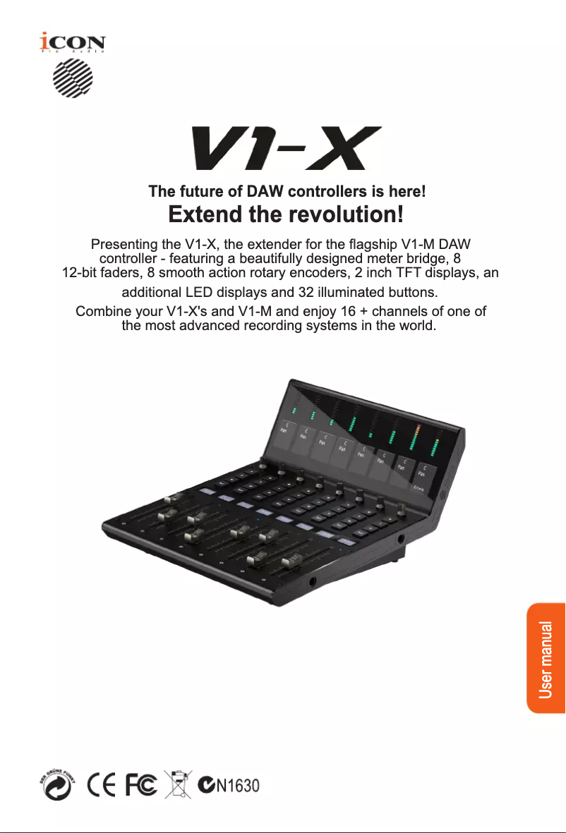 Page 1 de la notice Manuel utilisateur icon V1-X