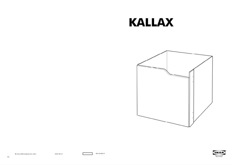 Page 1 de la notice Manuel utilisateur Ikea KALLAX 505.621.49