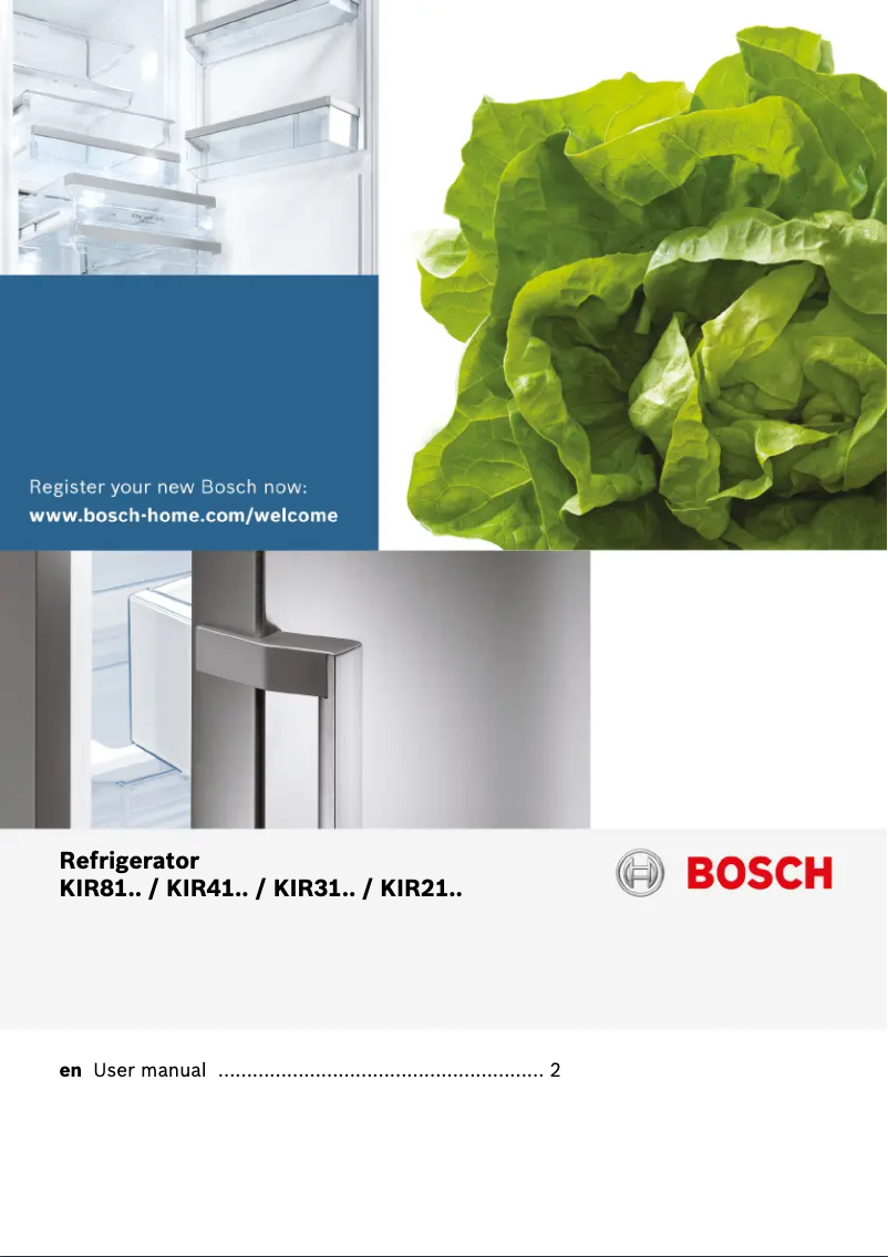 Page 1 de la notice Manuel utilisateur Bosch KIR21VS30G