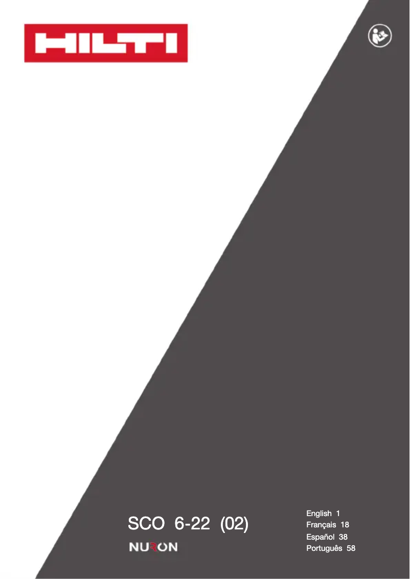 Page 1 de la notice Manuel utilisateur Hilti SCO 6-22