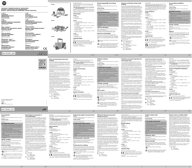 Page 1 de la notice Manuel utilisateur Playtive IAN 393050