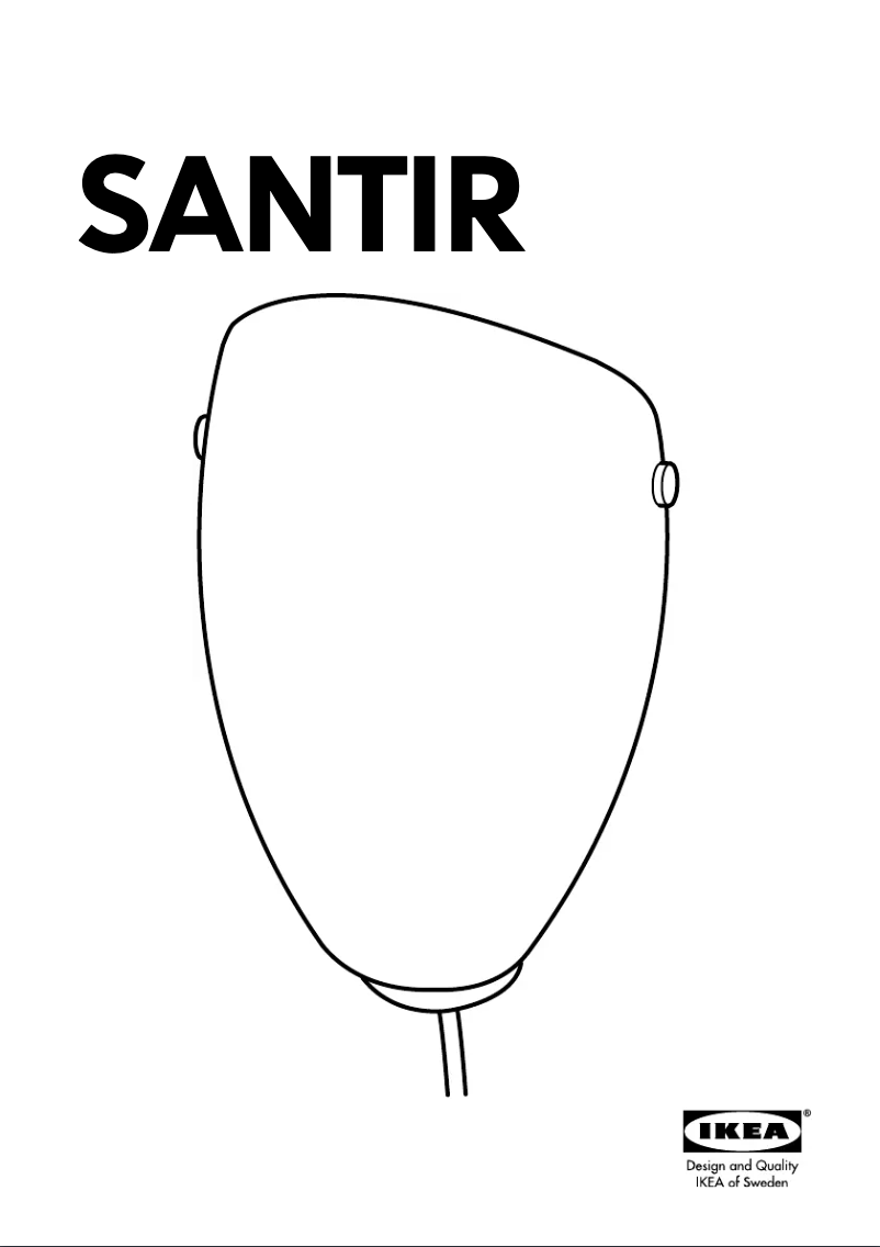 Page 1 de la notice Manuel utilisateur Ikea SANTIR
