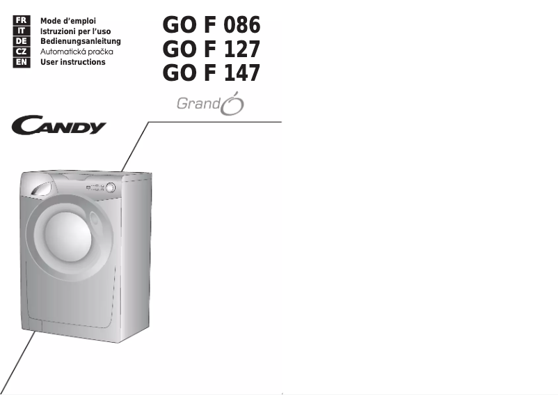 Página 1 del manual Manual de usuario Candy GO F127/1-37S