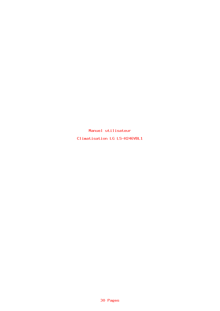 Page 1 de la notice Manuel utilisateur LG LS-H246VBL1