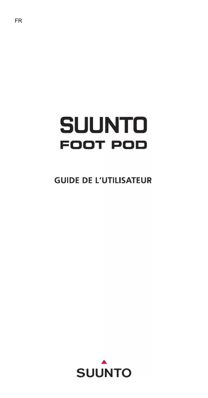 Page 1 de la notice Manuel utilisateur Suunto Foot POD