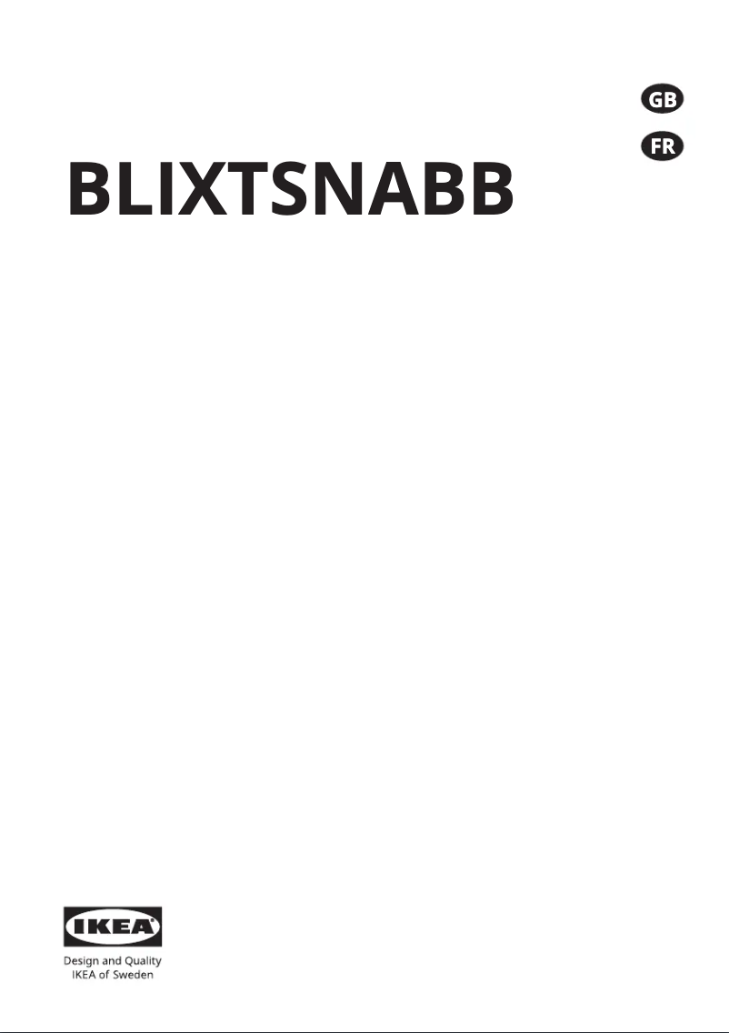 Page 1 de la notice Manuel utilisateur Ikea BLIXTSNABB 804.678.34