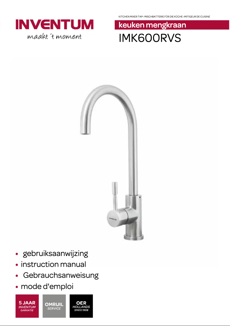 Page 1 de la notice Manuel utilisateur Inventum IMK600RVS