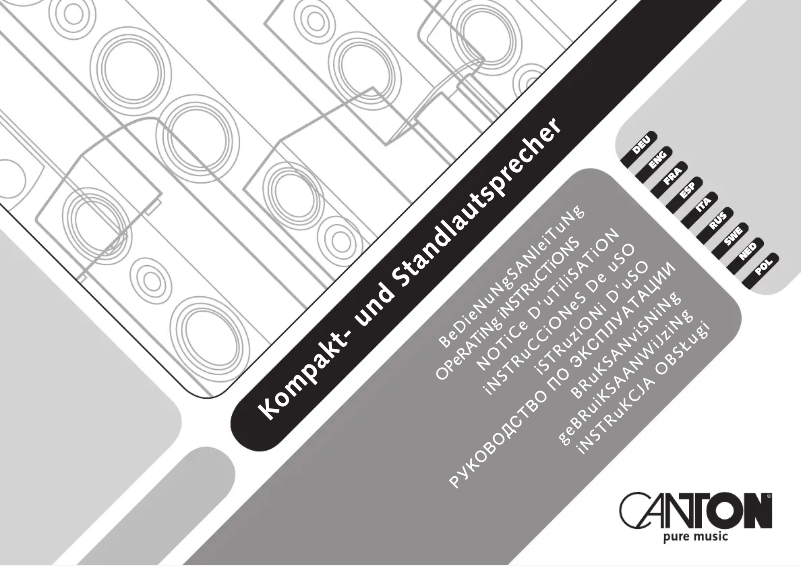 Page 1 de la notice Manuel utilisateur Canton CD 200