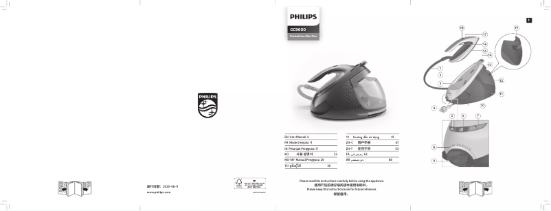Página 1 del manual Guía de inicio rápido Philips PerfectCare Elite Plus GC9683