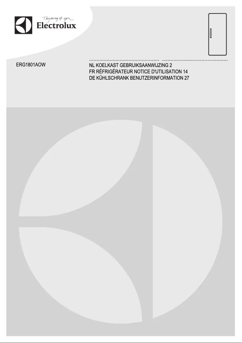 Página 1 del manual Manual de usuario Electrolux ERG1801AOW