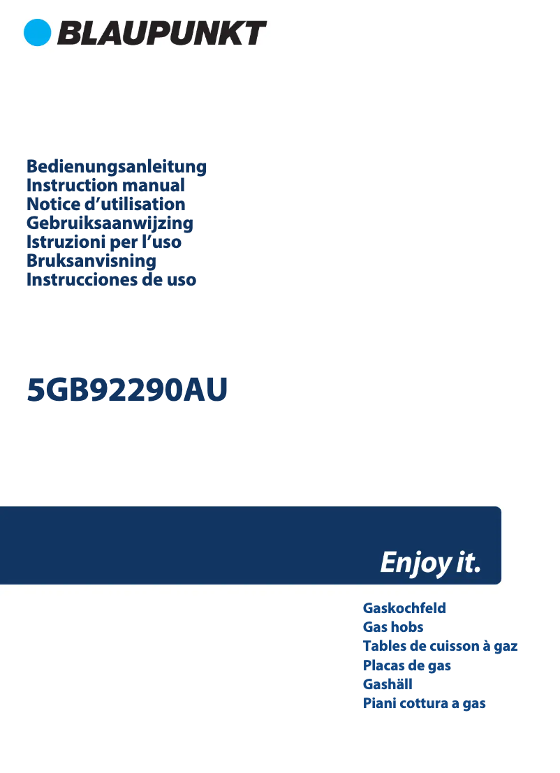 Page 1 de la notice Guide d'installation Blaupunkt 5GB92290AU