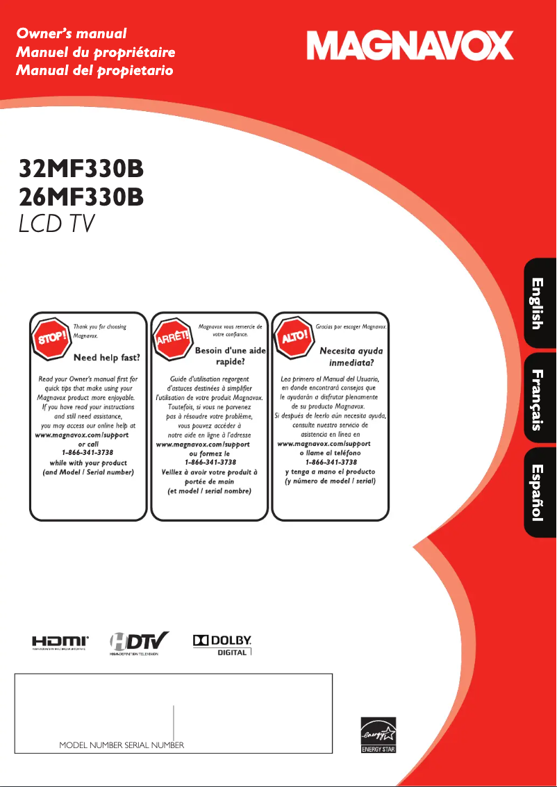 Página 1 del manual Manual de usuario Philips 26MF330B