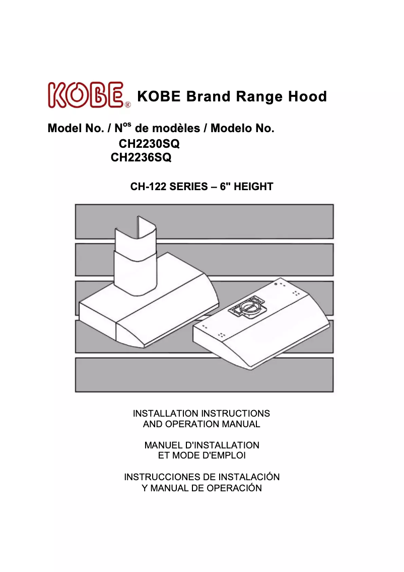 Page 1 de la notice Manuel utilisateur Kobe CH2230SQ