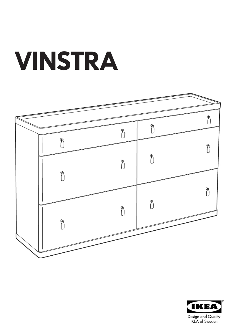 Page 1 de la notice Manuel utilisateur Ikea VINSTRA (6 drawers)