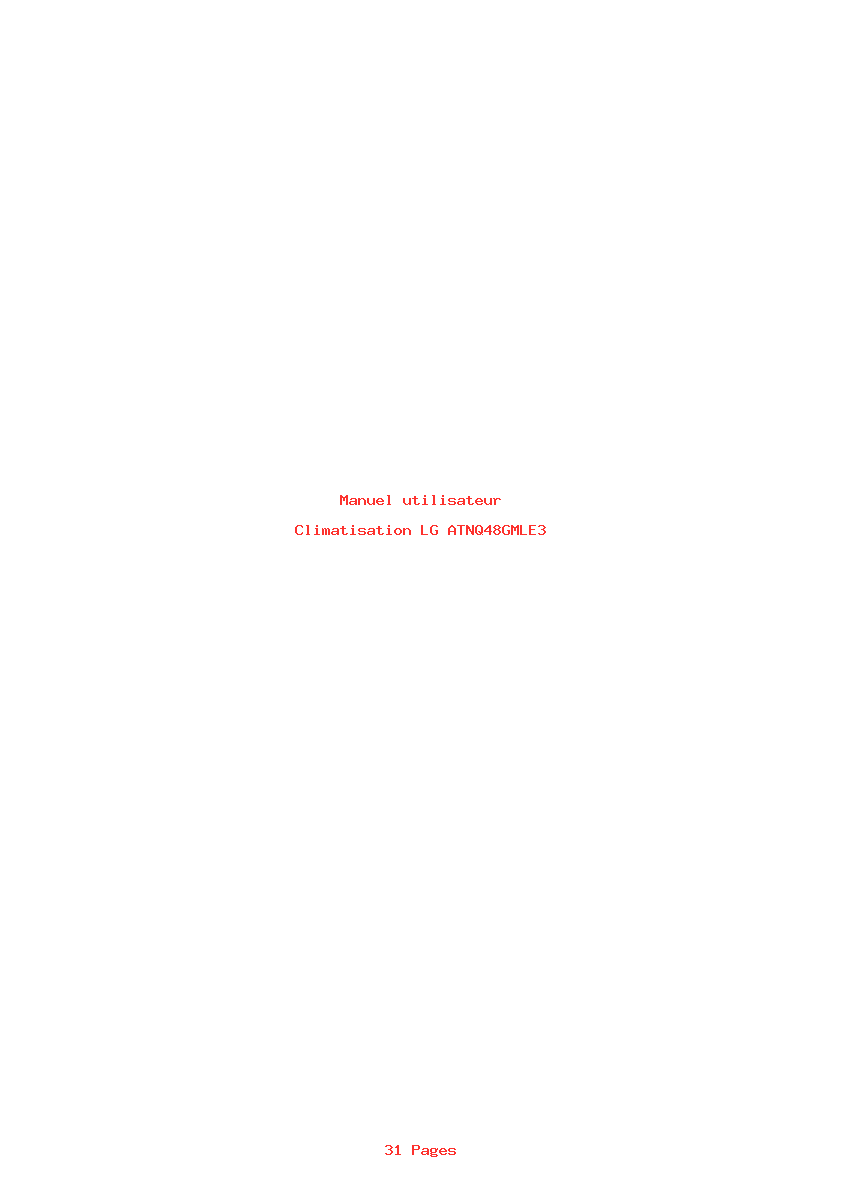 Image de la première page du manuel de l'appareil ATNQ48GMLE3
