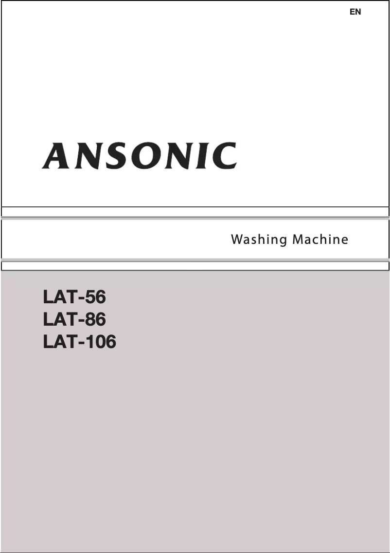 Page 1 de la notice Manuel utilisateur Ansonic LAT 56