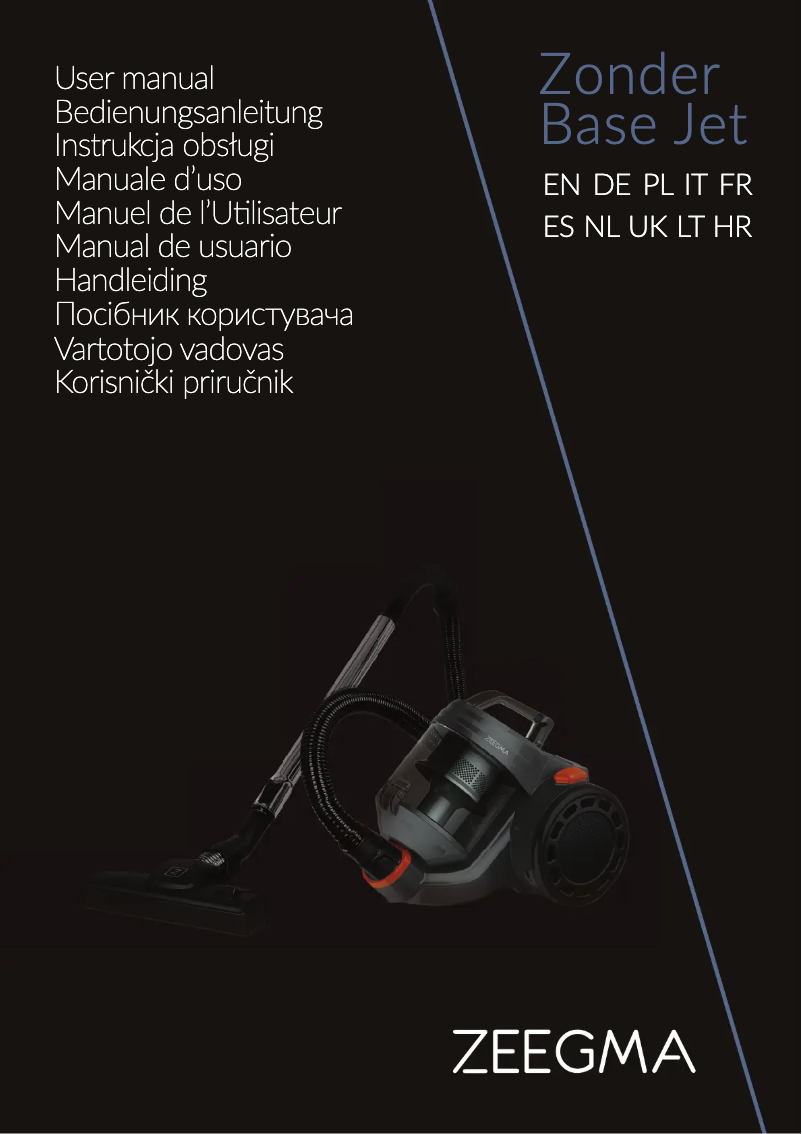 Página 1 del manual Manual de usuario Zeegma Zonder Base Jet