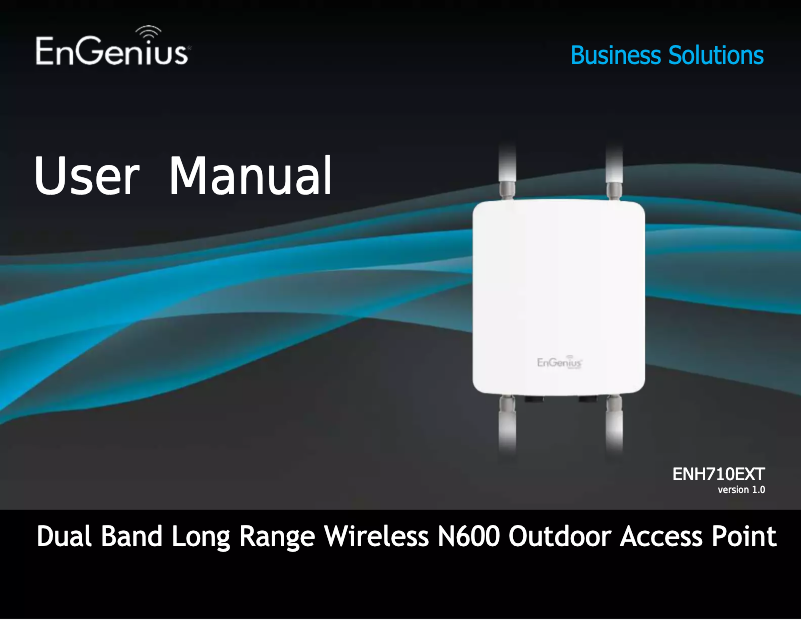 Page 1 de la notice Manuel utilisateur EnGenius N600 ENH710EXT