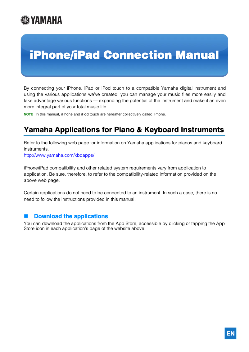 Page 1 de la notice Manuel utilisateur Yamaha PSR-E353