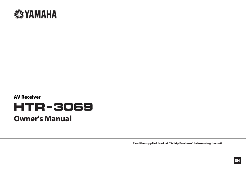 Page 1 de la notice Manuel utilisateur Yamaha HTR-3069