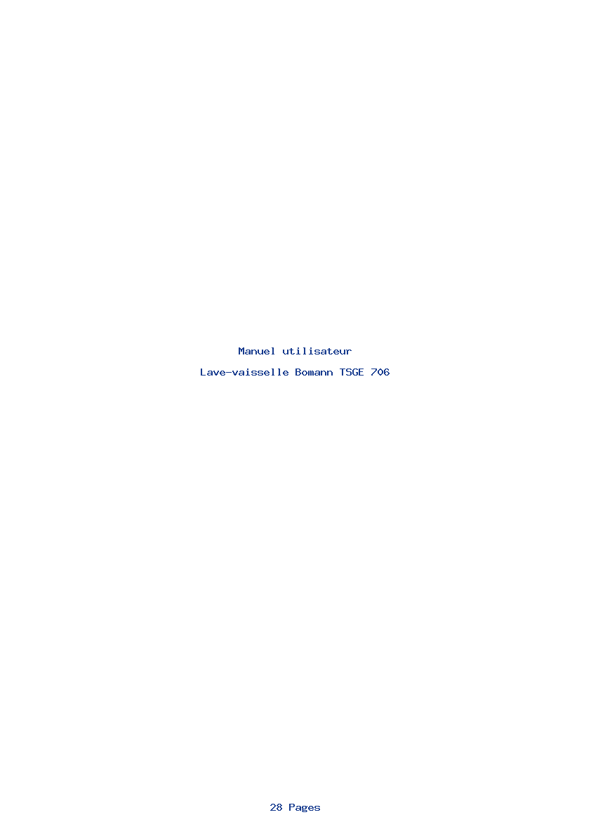 Page 1 de la notice Manuel utilisateur Bomann TSGE 706