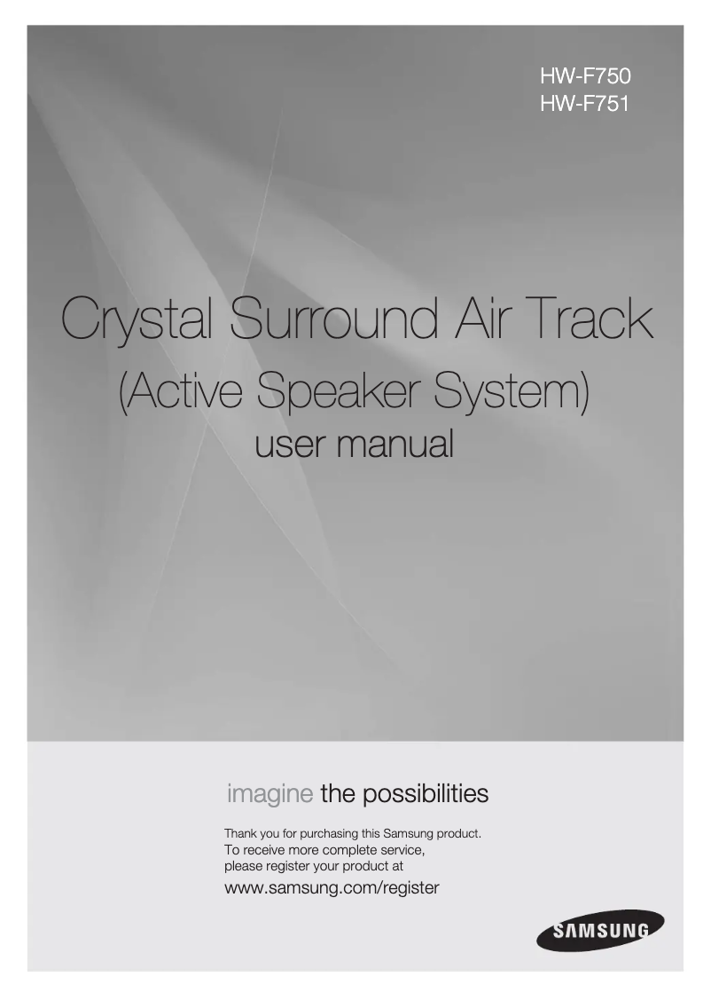 Página 1 del manual Manual de usuario Samsung HW-F750