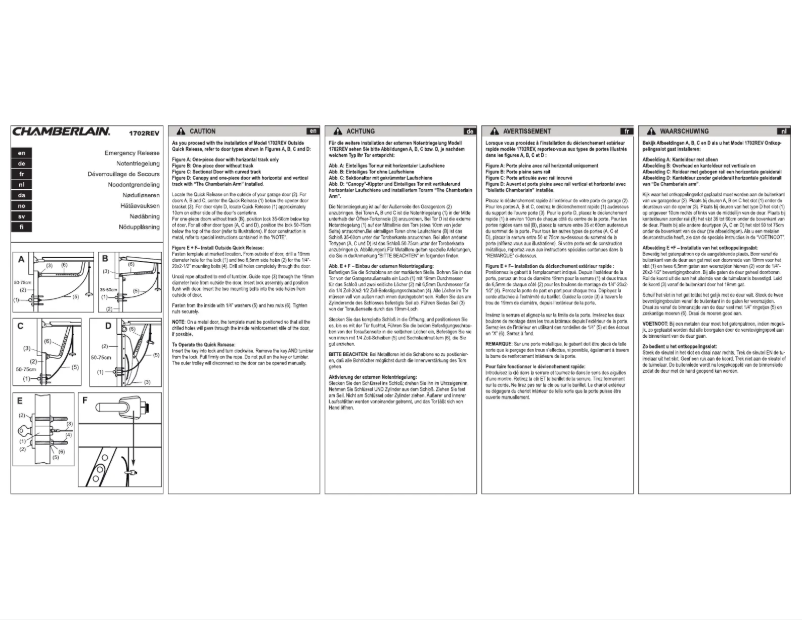 Page 1 de la notice Manuel utilisateur Chamberlain 1702REV
