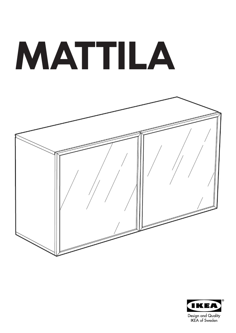 Page 1 de la notice Manuel utilisateur Ikea MATTILA
