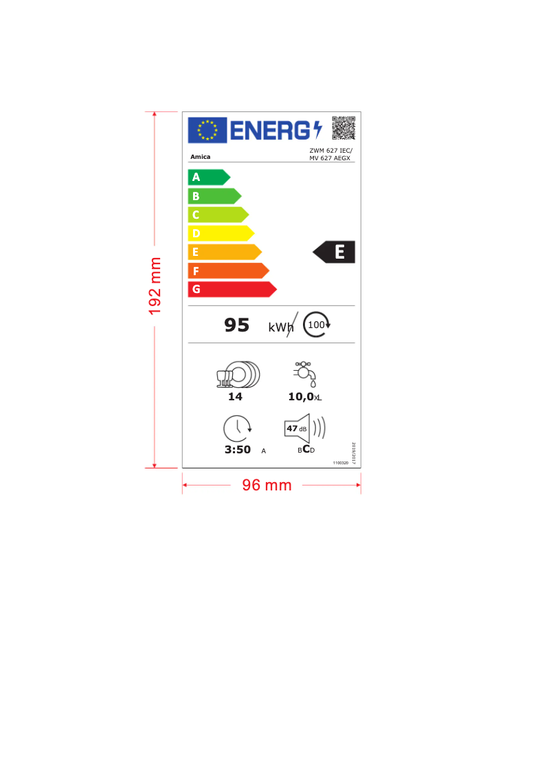 Page 1 of the manual User Manual Amica ZWM 627 IEC