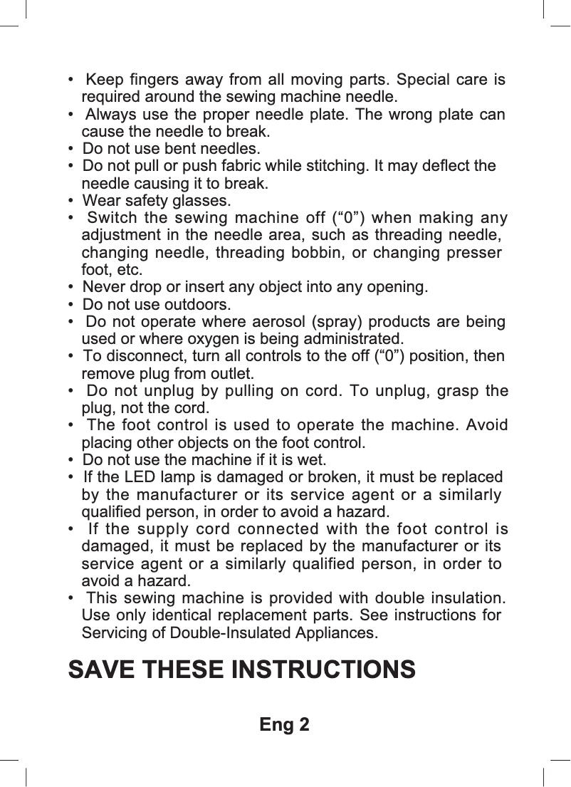 Página 1 del manual Manual de usuario Singer Brilliance 6199