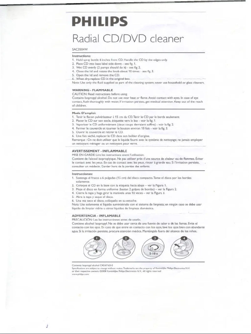 Page 1 de la notice Manuel utilisateur Philips SAC3504W