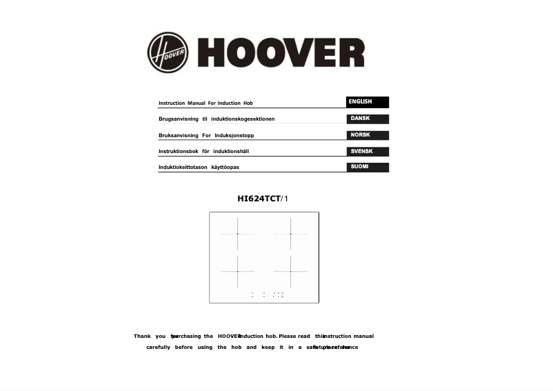 Página 1 del manual Manual de usuario Hoover HI624TCT