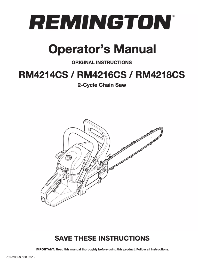 Page 1 de la notice Manuel utilisateur Remington RM4218CS