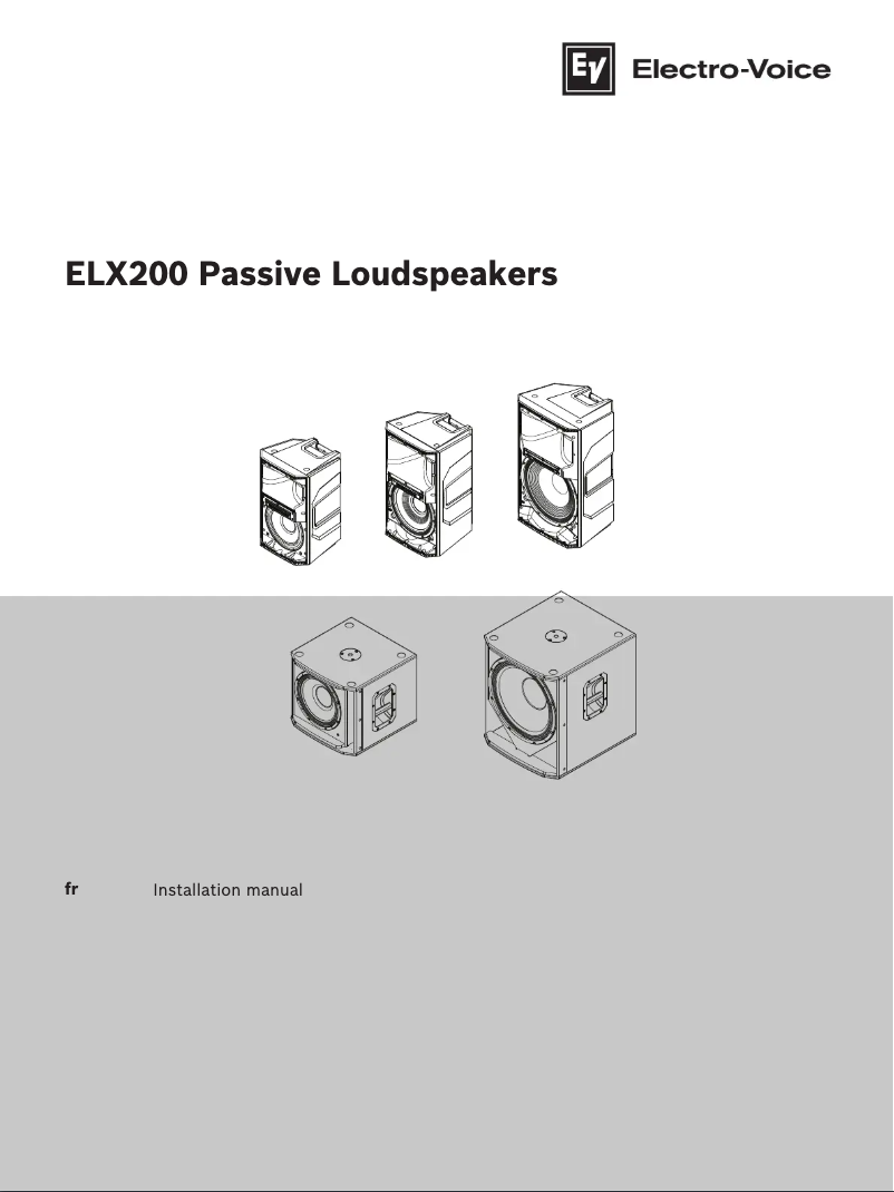 Page 1 de la notice Manuel utilisateur Electro-Voice ELX200-10