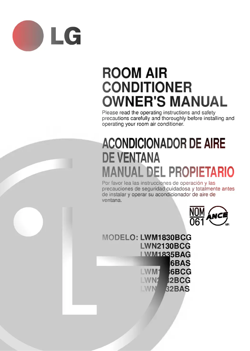 Page 1 de la notice Manuel utilisateur LG LWM1836BCG