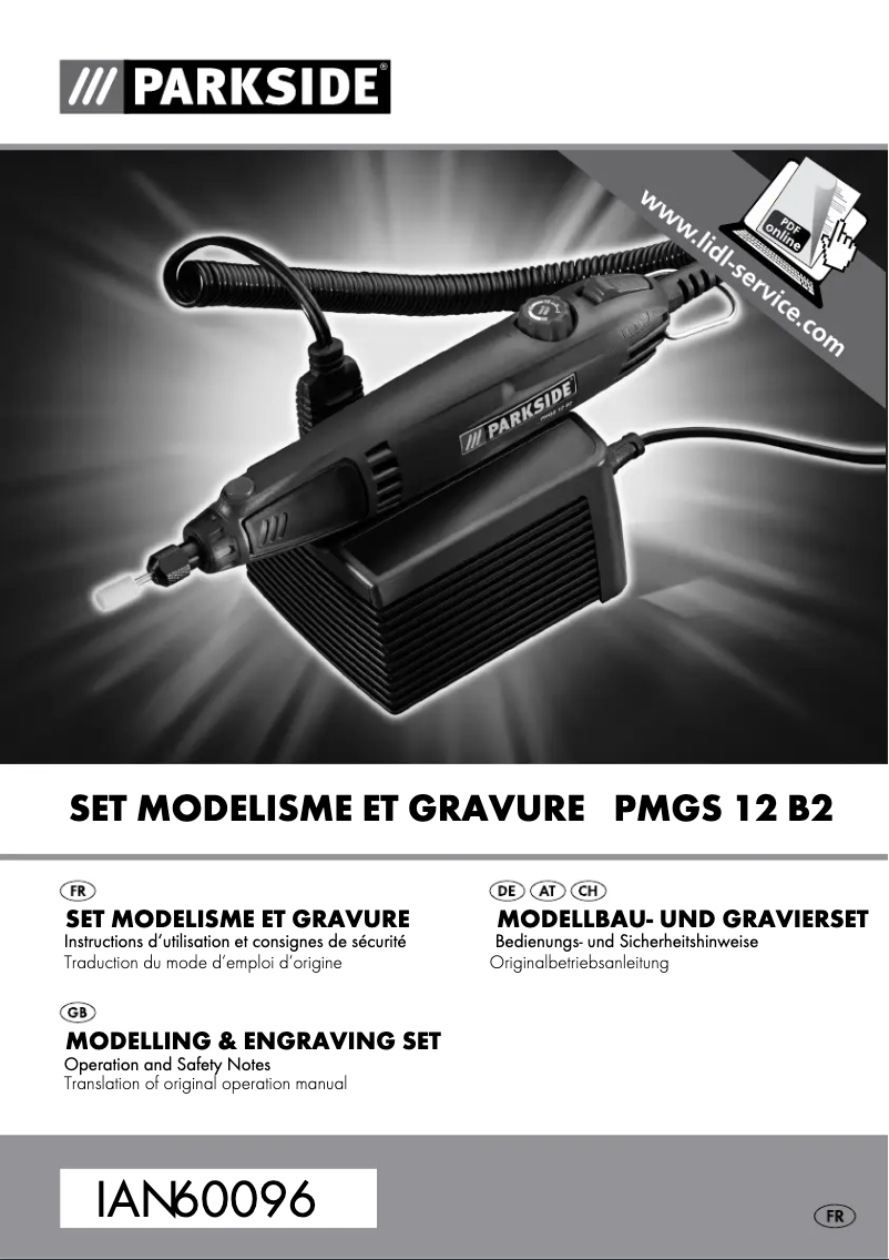 Page 1 de la notice Manuel utilisateur Parkside PMGS 12 B