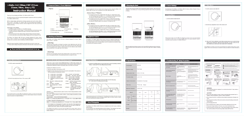 Página 1 del manual Manual de usuario Rokinon Digital Photo 300M-S