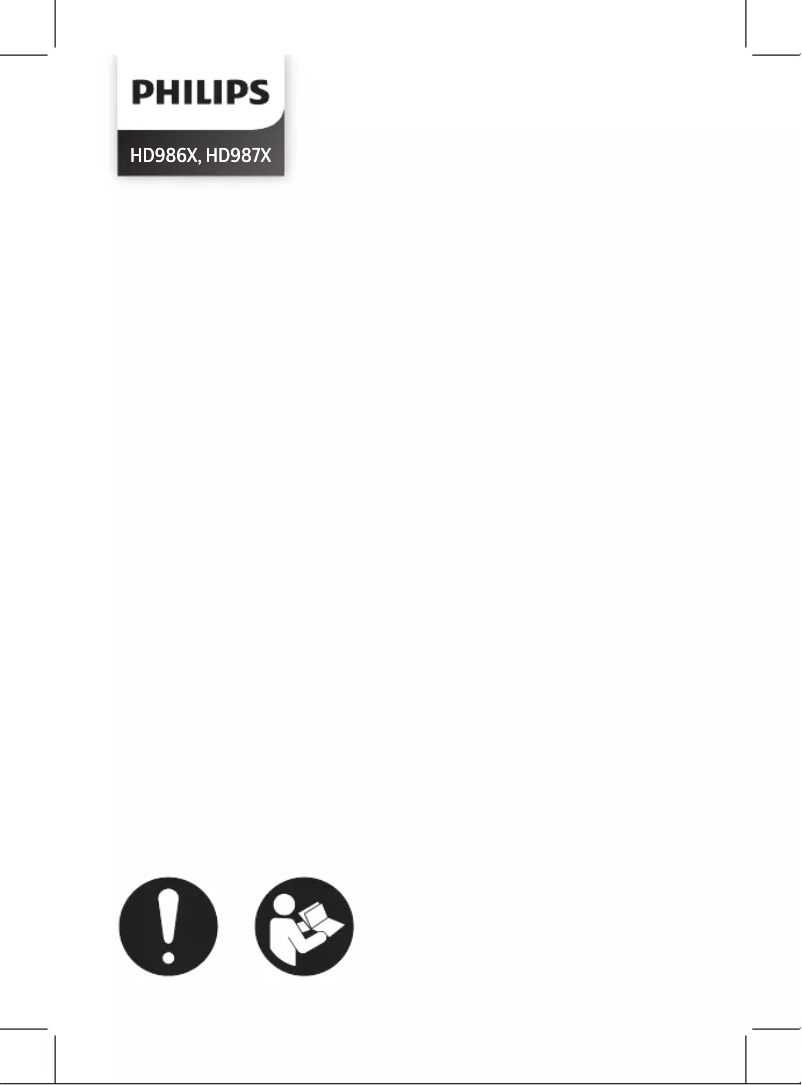 Page 1 of the manual Quick Start Guide Philips Premium Airfryer XXL HD9867