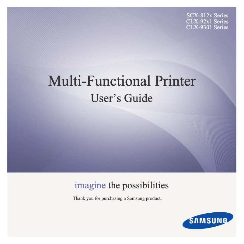 Página 1 del manual Manual de usuario Samsung MultiXpress CLX-9201NA