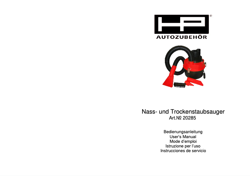 Page n°1 - Manuel utilisateur HP 20285