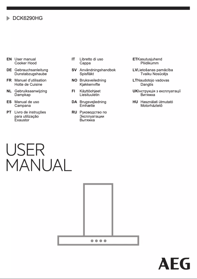 Page 1 de la notice Manuel utilisateur AEG DCK6290HG
