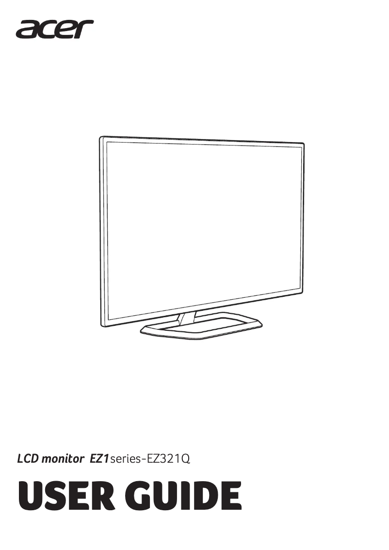 Page 1 de la notice Guide de démarrage rapide Acer EZ321Q