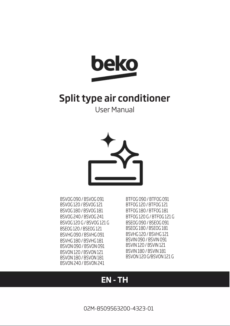 Page 1 de la notice Manuel utilisateur Beko BSVON 241