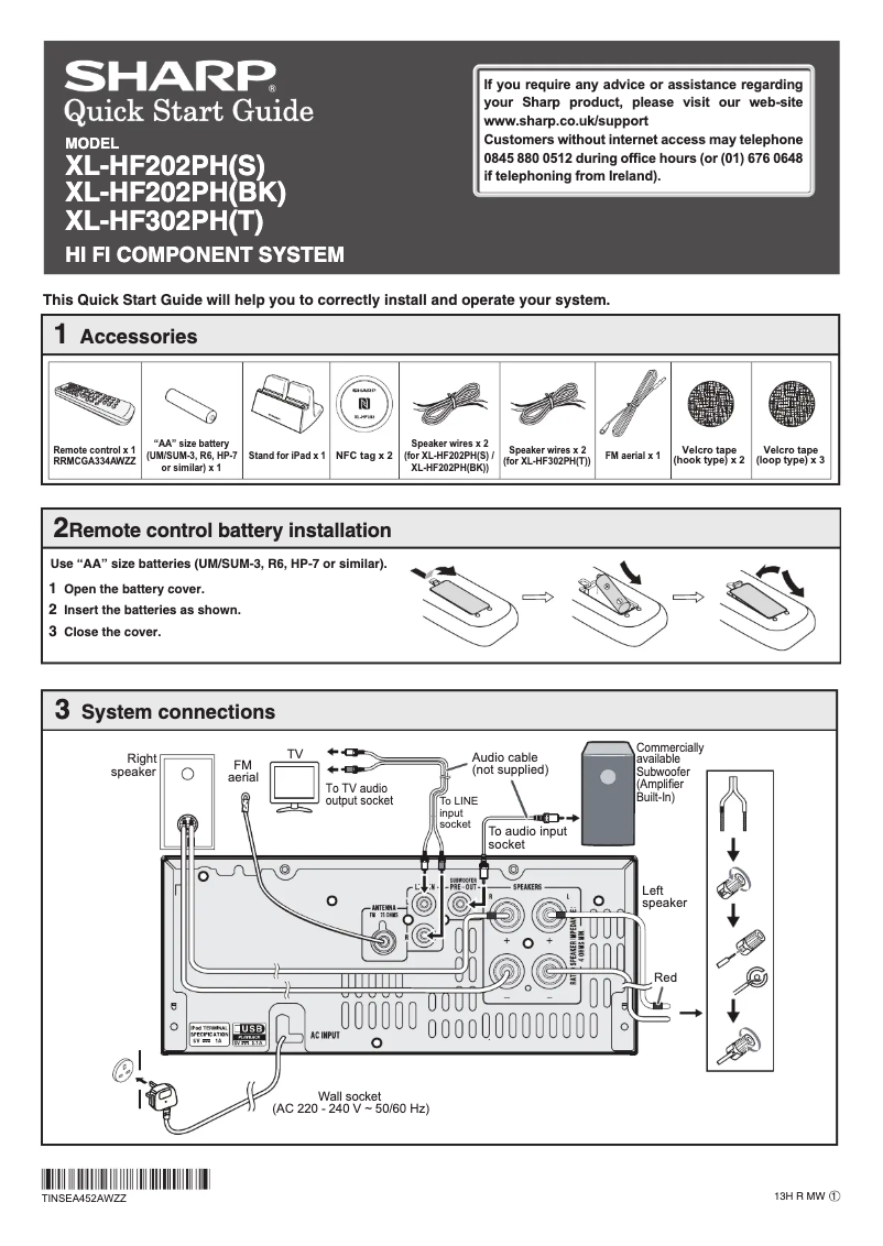 Image de la première page du manuel de l'appareil XL-HF302PHT