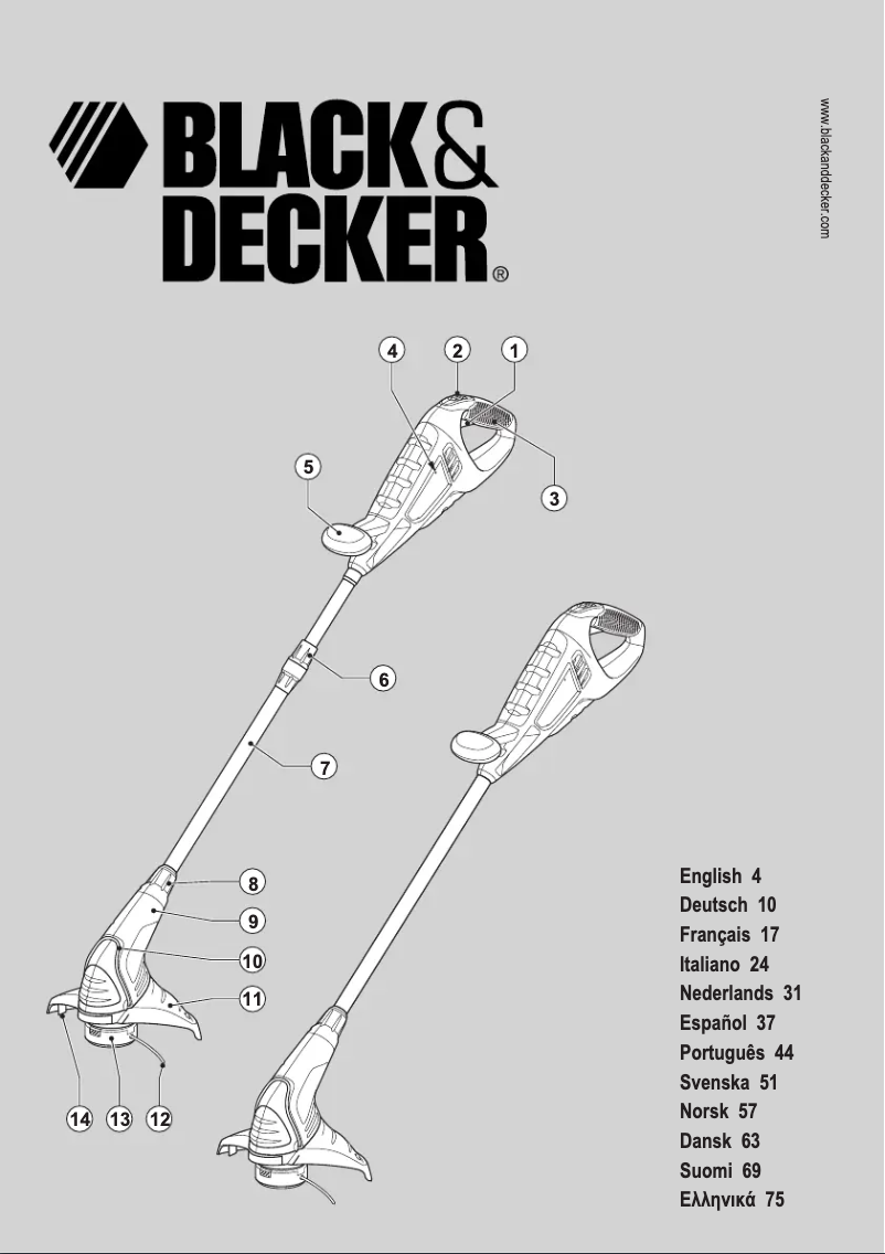 Page 1 de la notice Manuel utilisateur Black & Decker GLC13